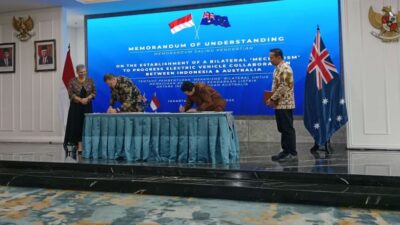 Indonesia dan Australia Tingkatkan Kolaborasi Kendaraan Listrik dengan Penandatanganan Nota Kesepahaman